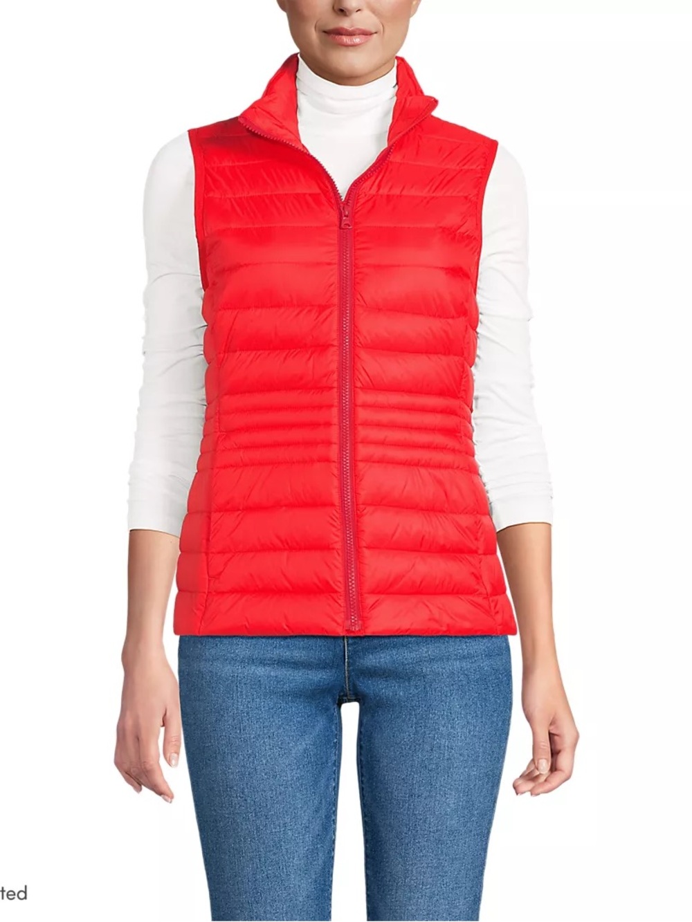 Lands End Hyperdry Puffer Vest Packable Down Water Resistant Medium 10-12 NWT